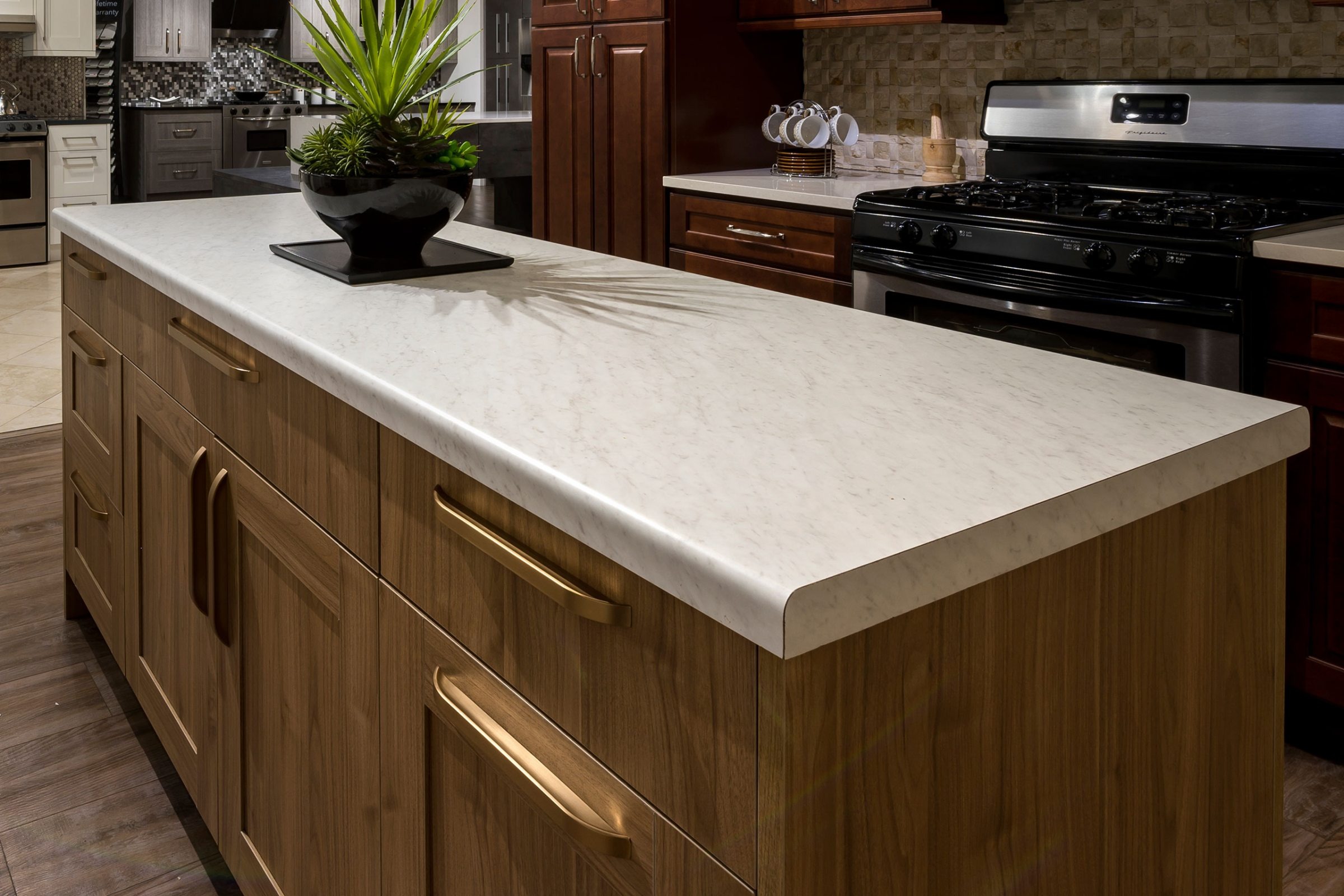 Kitchen overview with shaker cabinet style